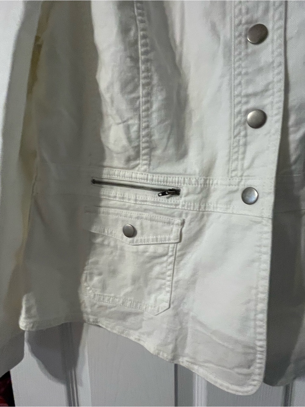 Style & Co. Women's White Button-Front Jacket XL - Picture 2 of 6